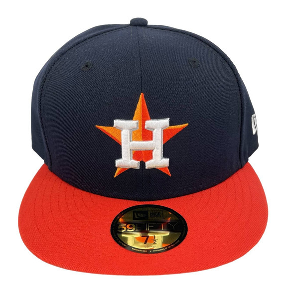 NWT‎ New Era 9Fifty Official on field Houston Astros 7-1/2 cap orange bill brim - Picture 1 of 4